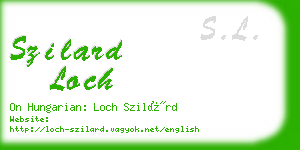 szilard loch business card